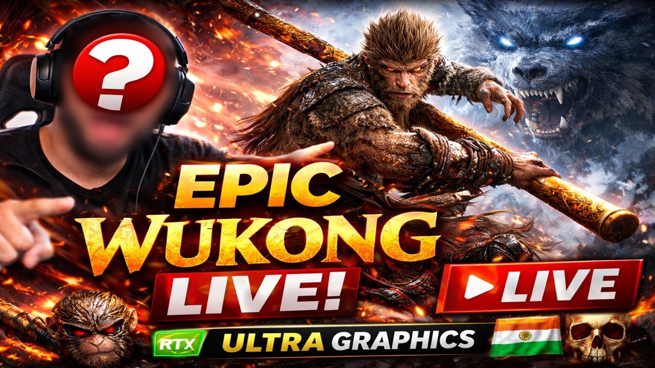 ⚔️Road to Boss Fight 💀 Black Myth Wukong Live Gameplay🔴 (Hindi)🔥