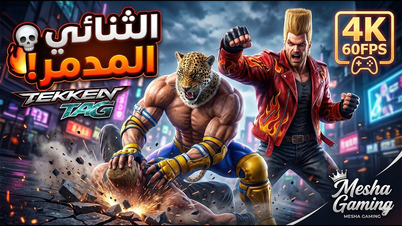 Tekken Tag 4K: King & Paul BEST Duo! 🦁👊 دمار شامل!