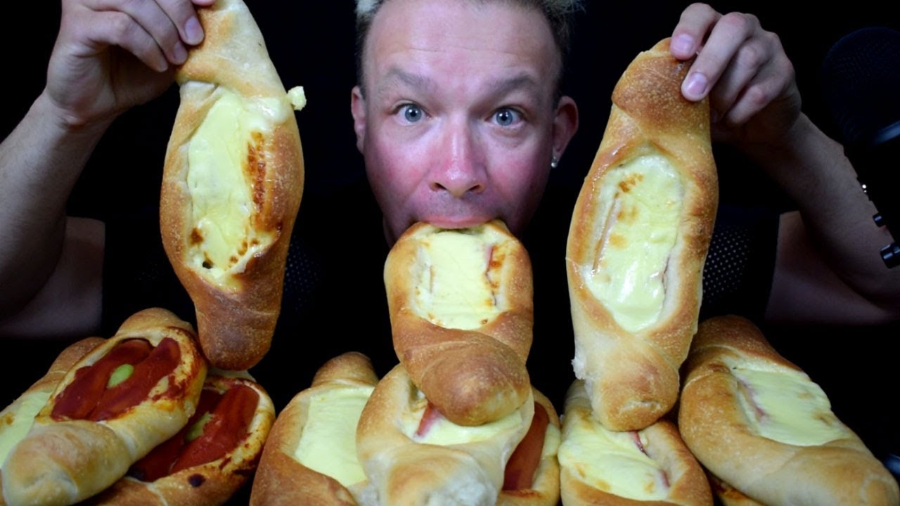 12 PEYNIRLI PIE ASMR FAILED MUKBANG BOAT PIZZA CHEESE BACON SAUSAGE KETCUP EATING SHOW NO TALKING