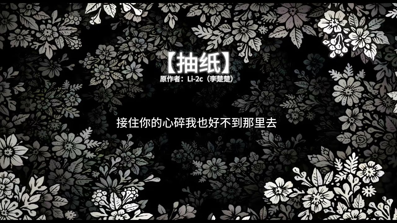 Li-2c（李楚楚）-抽纸【再看你一眼 再也看不见】（动态歌词）