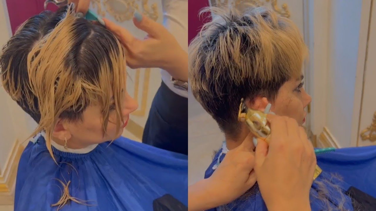 pixie haircut at barbershop💈 super short haircut