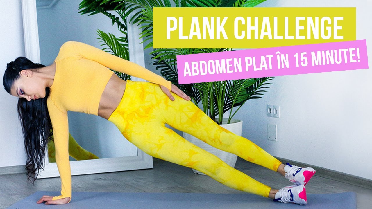 PLANK CHALLENGE / ABDOMEN PLAT IN 15 MINUTE PE ZI! [HD]