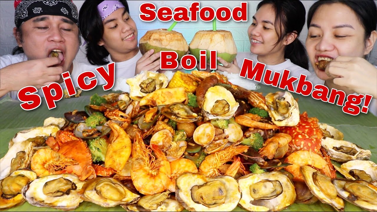 SPICY SEAFOOD BOIL OVERLOAD MUKBANG! | Pinoy Mukbang | Filipino Mukbang | Philippines Mukbang!
