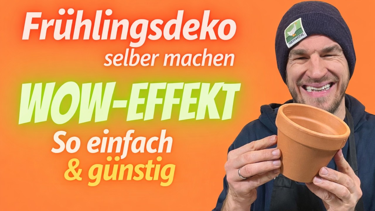 WOW-Effekt vor der Haustür 🌸 Frühlingsdeko aus Tongefäß selber machen | Einfach & günstig