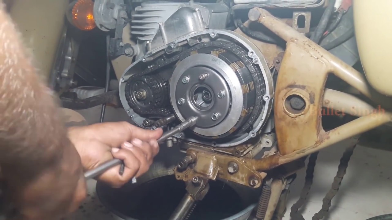 how to change clutch plates motorcycle - royal enfield classic 500 - bullet singh boisar