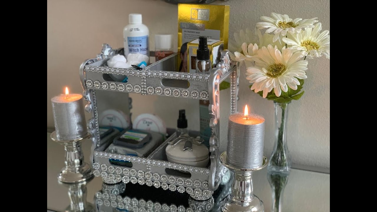 💎GLAM VERSATILE BEAUTY ORGANIZER 💎 || DOLLAR🌲TREE DIY