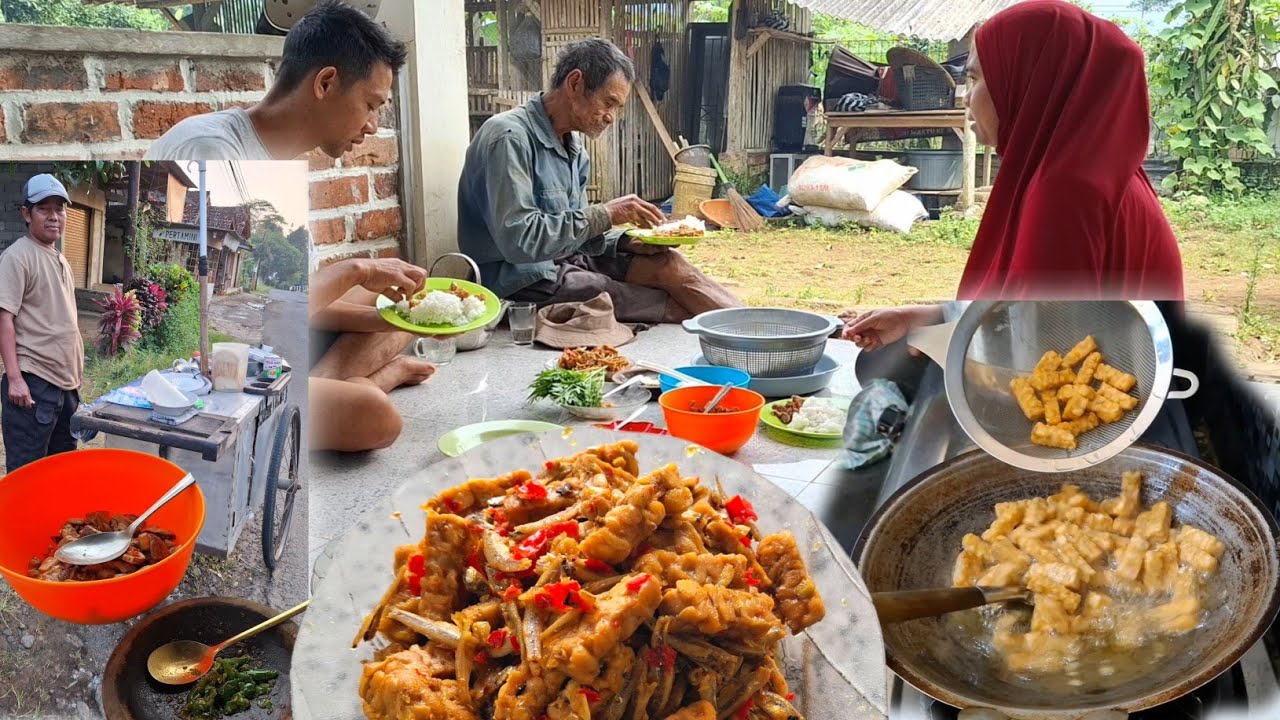 KEHIDUPANKU DI DESA, MASAK OREK TEMPE TERI, SAMBEL GOANG, LALAPAN DAUN KECIPIR