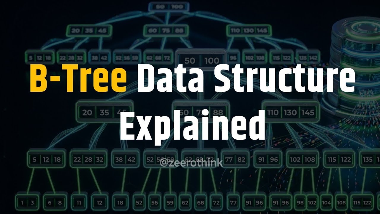 B-Tree Data Structure Explained | Databases Itne Fast Kaise Hote Hain ? | zeerothink 
