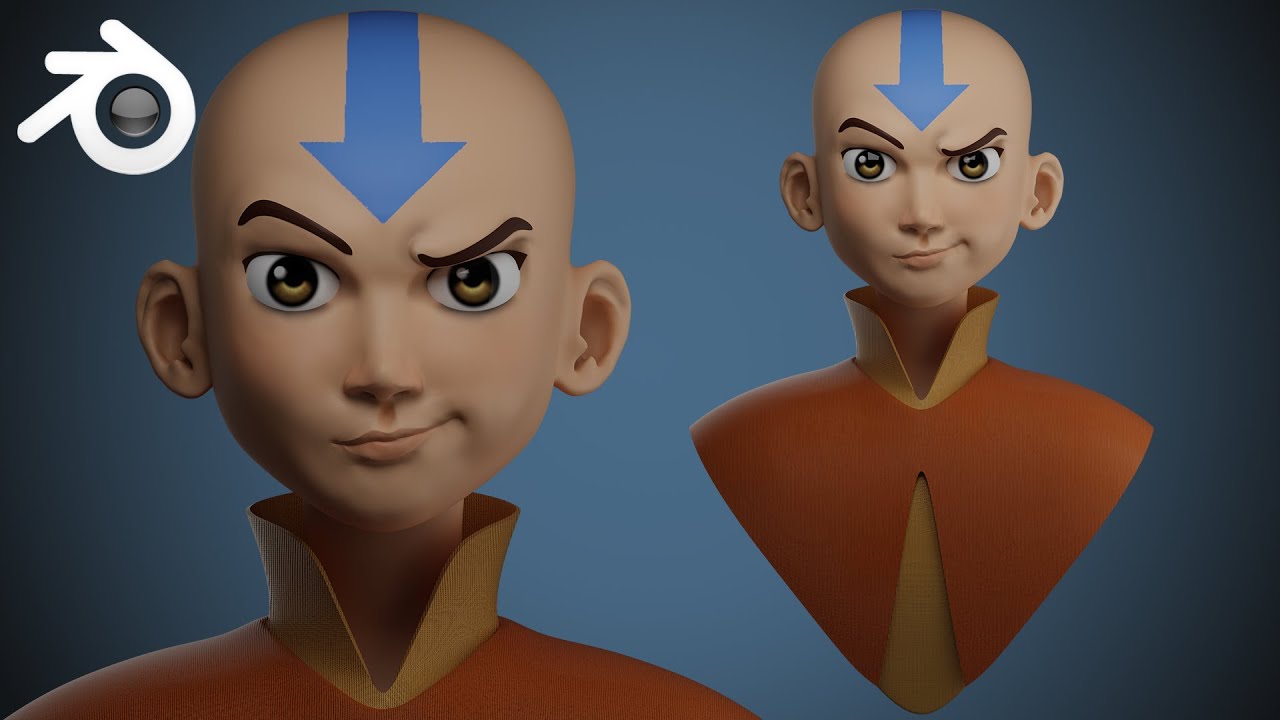 Aang 3D Modeling in Blender | Avatar The Last Airbender Timelapse Sculpt