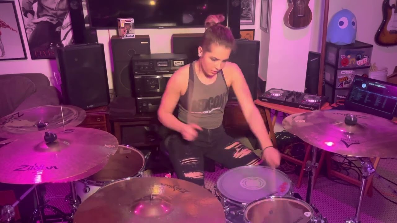 JIGGA WHAT / FAINT - LINKIN PARK , JAY Z ( VIOLET PORT DRUM COVER ) 2022