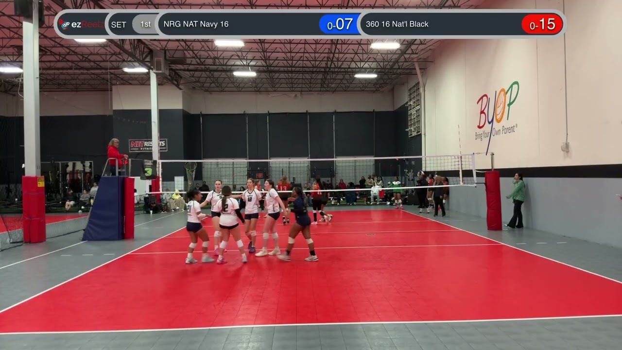 2026-02-21, Day 1, Match 3, 1st Set, NRG NAT Navy 16 vs 360 16 Nat'l Black [23-25]