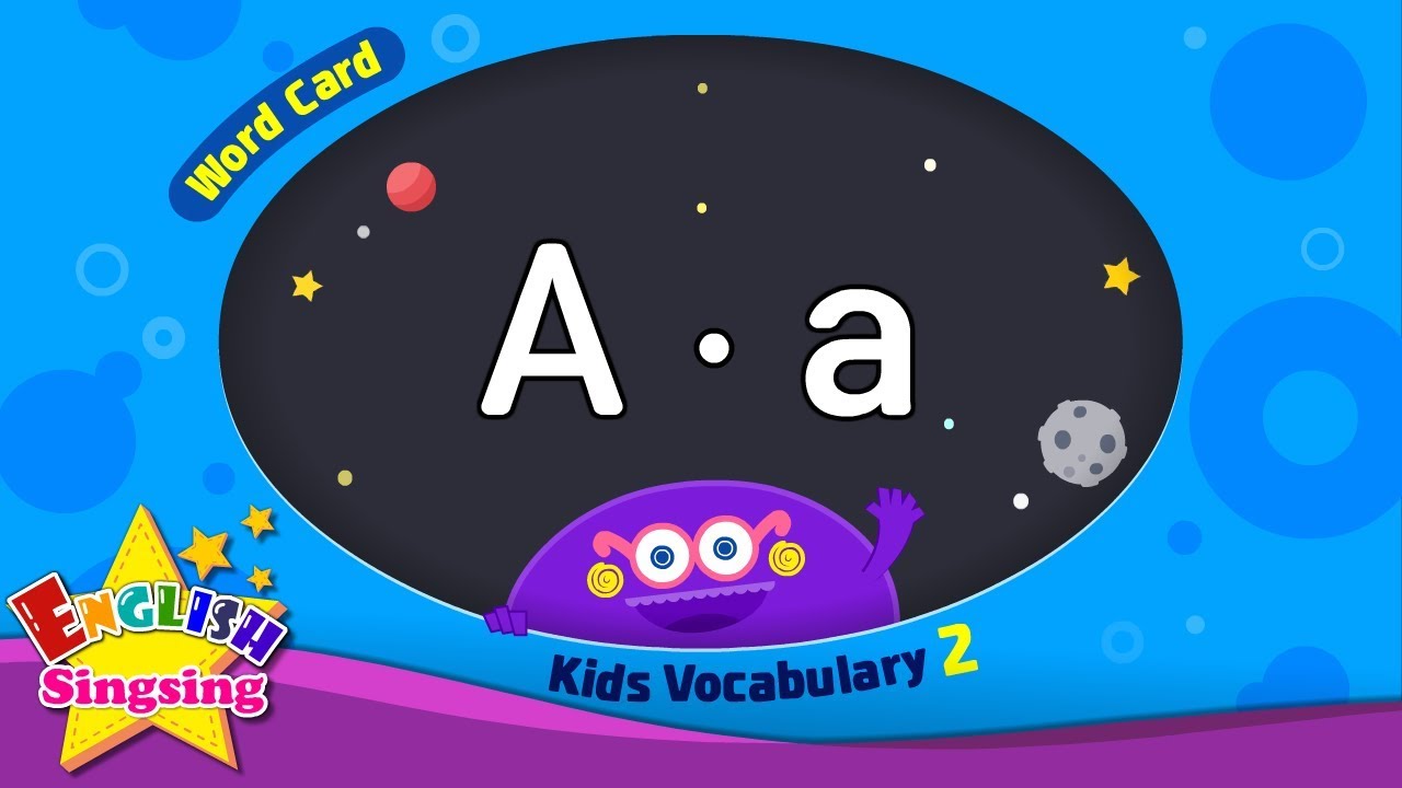 Kids vocabulary compilation ver.2 - Words Cards starting with A, a - Repeat after 