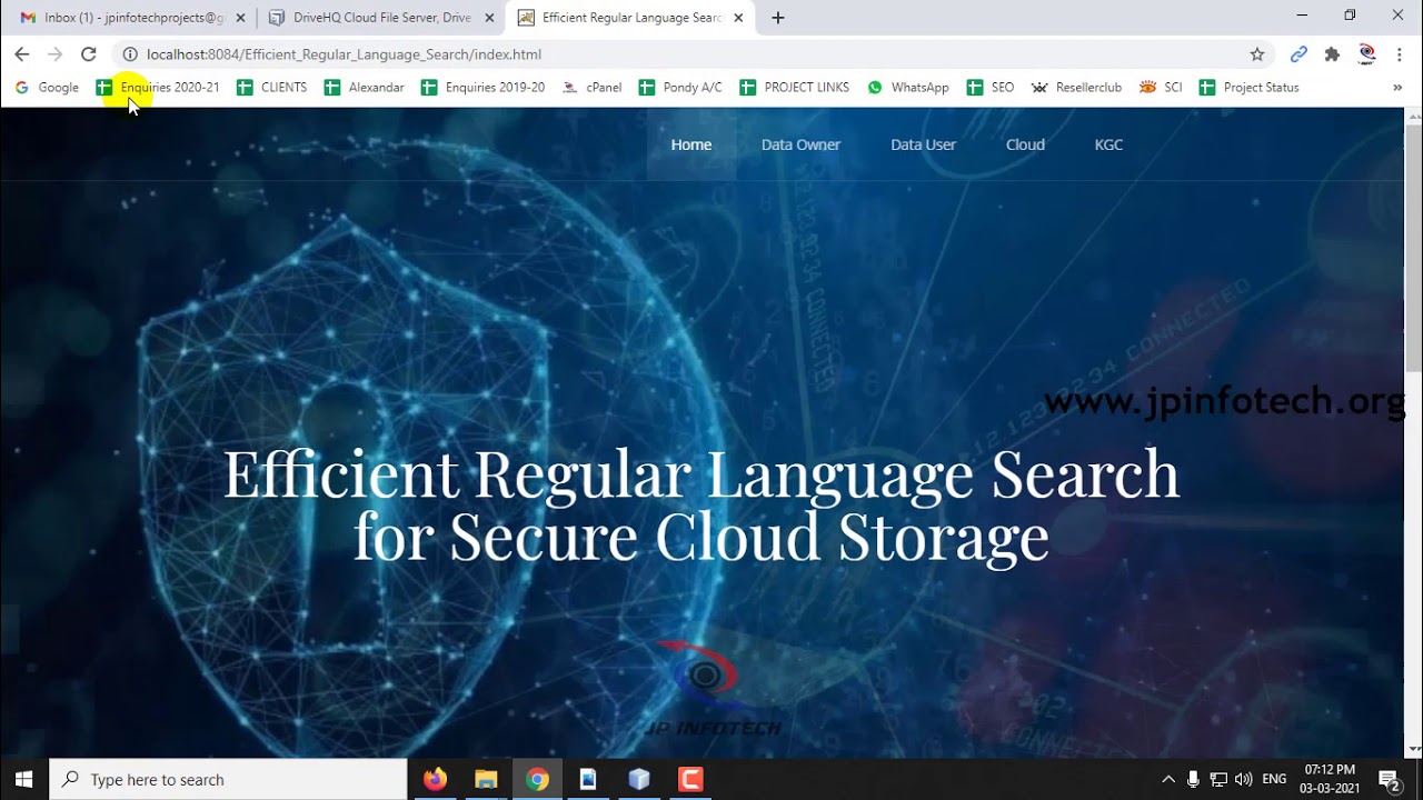 Efficient Regular Language Search for Secure Cloud Storage | Java IEEE Final Year Project