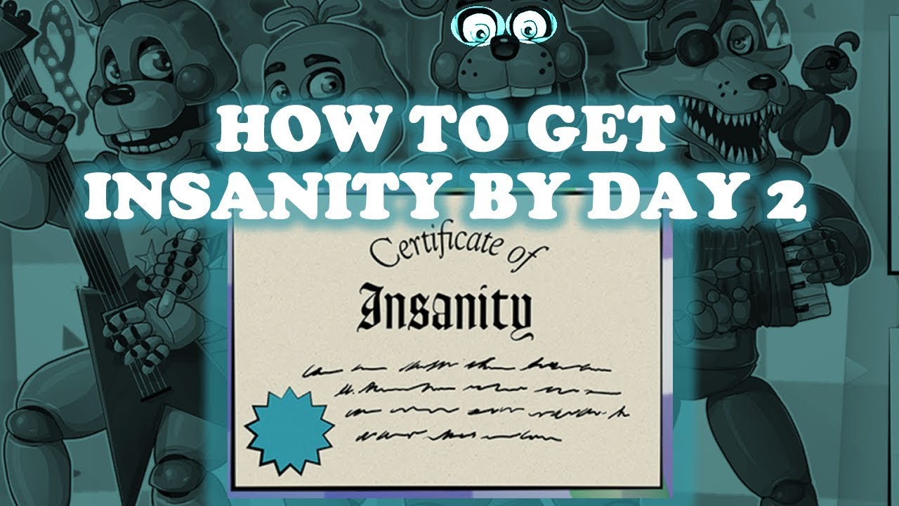 Getting the INSANITY Certificate by DAY 2 (Playthrough) | Freddy Fazbear's Pizzeria Simulator