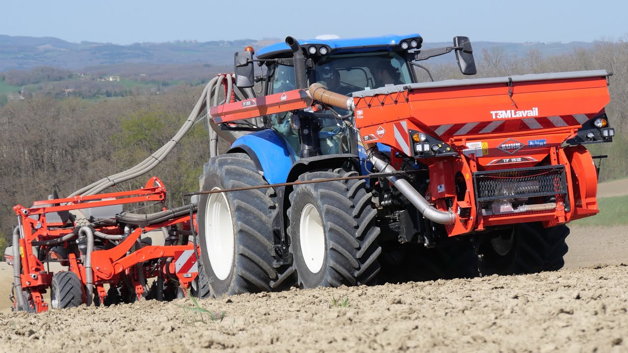 🌽 Top départ semis de maïs 2025 ! [ New Holland T7.260 ~ Kuhn Maxima 3 + TF 1512 ] 🔵