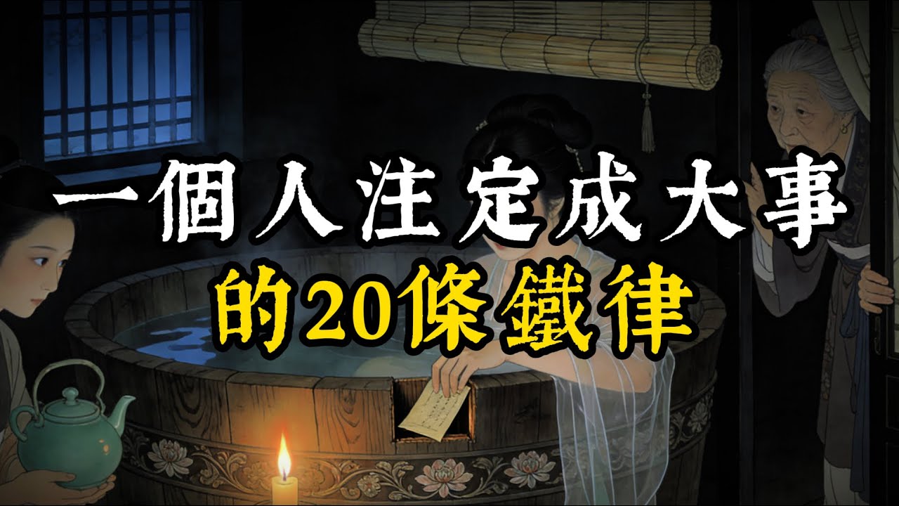 一個人注定成大事的20條鐵律#智慧#强者謀略#人生感悟#處世智慧#人際關係