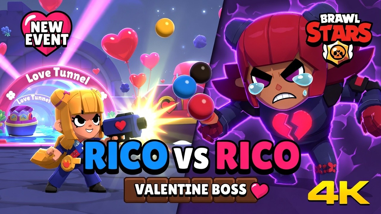 Brawl Stars: Рико против РИКО С РАЗБИТЫМ СЕРДЦЕМ! (Новое событие с боссом ко Дню святого Валентин...