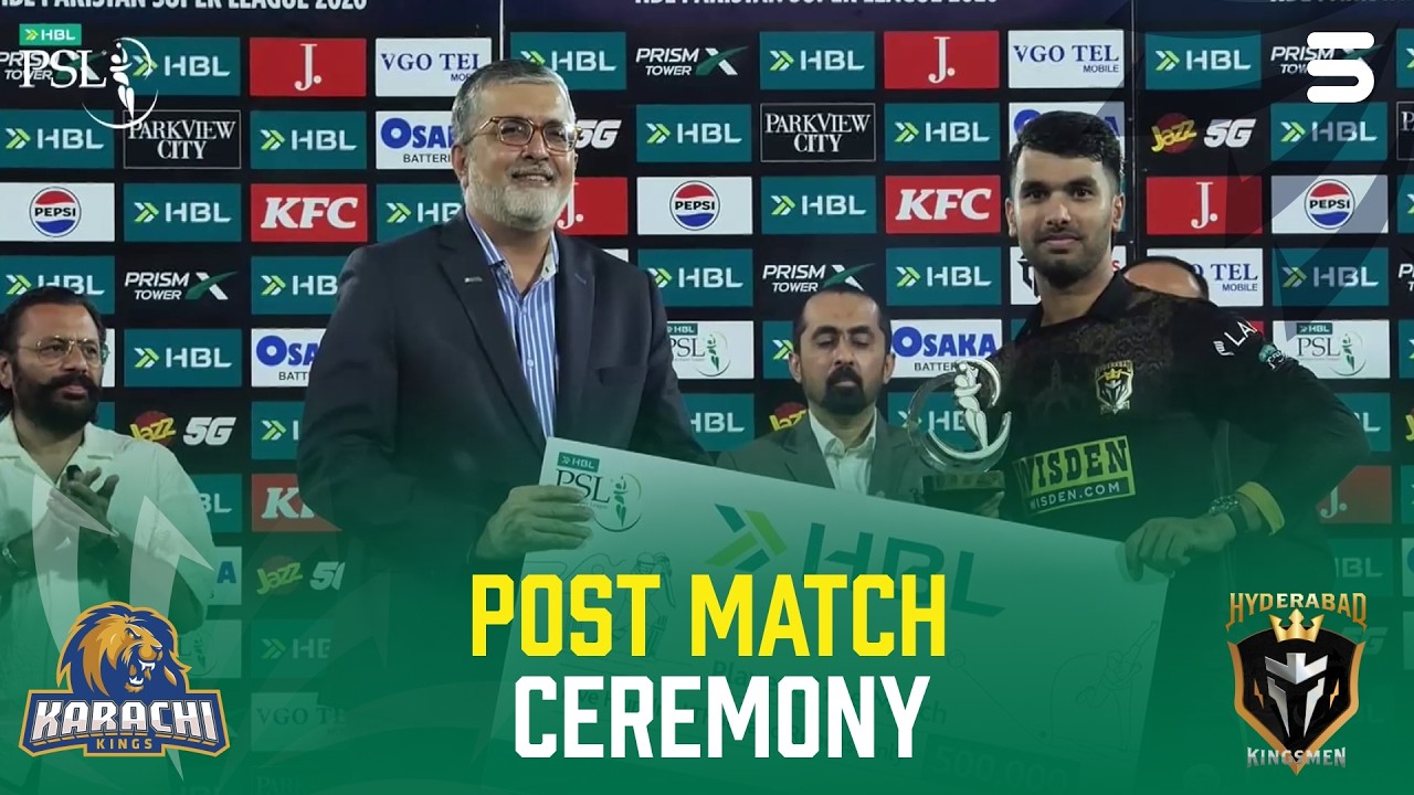 Post Match Ceremony | Karachi Kings vs Hyderabad Kingsmen | Match 20 | HBL PSL 11 | MZB1T