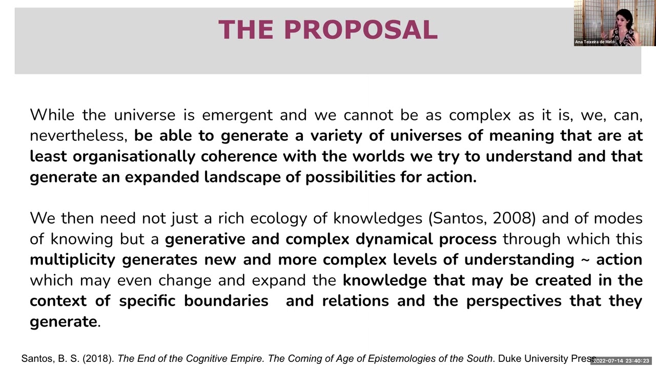 Complex Thinking As A New Inter And Transdisciplinary Domain for Theory, Research and Practice: