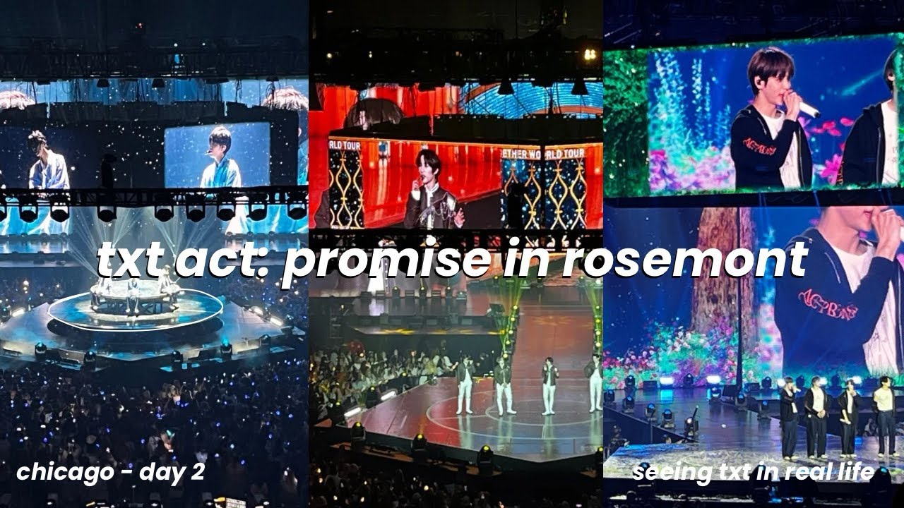 txt act: promise in rosemont day 2 ♡ | concert vlog, seeing txt for the first time