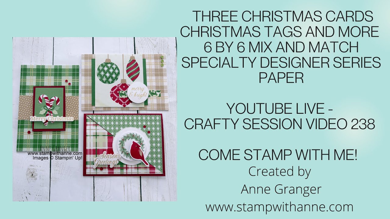 Christmas Tags and More Quick and Easy Christmas Cards - Crafty Session Video 238