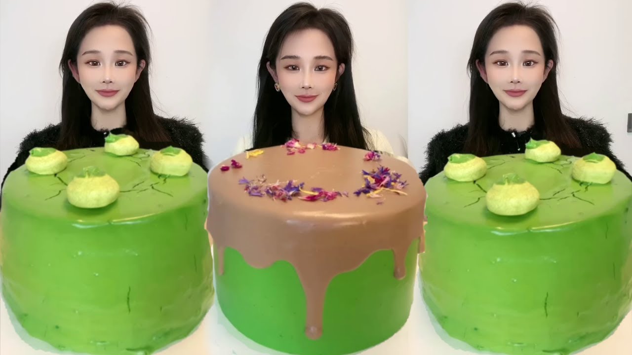 Asmr🍰Eating Matcha Layer Cake🍰 (Soft And Waxy Sound) 크림丨먹방丨Mukbang丨Satisfying丨Eatings