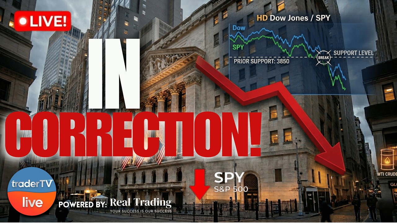 Dow Falls Into Correction as Brent Breaks $110 &mdash; Markets Under Pressure | Stocks Market Live