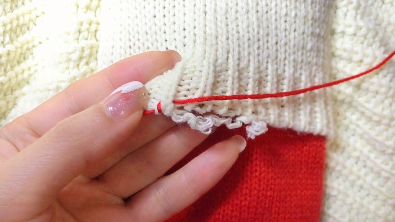 Как отремонтировать поврежденный край манжеты свитера?