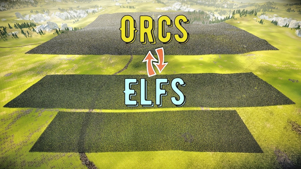 1,000,000 Halberd Orcs vs Elven Warriors - UEBS 2