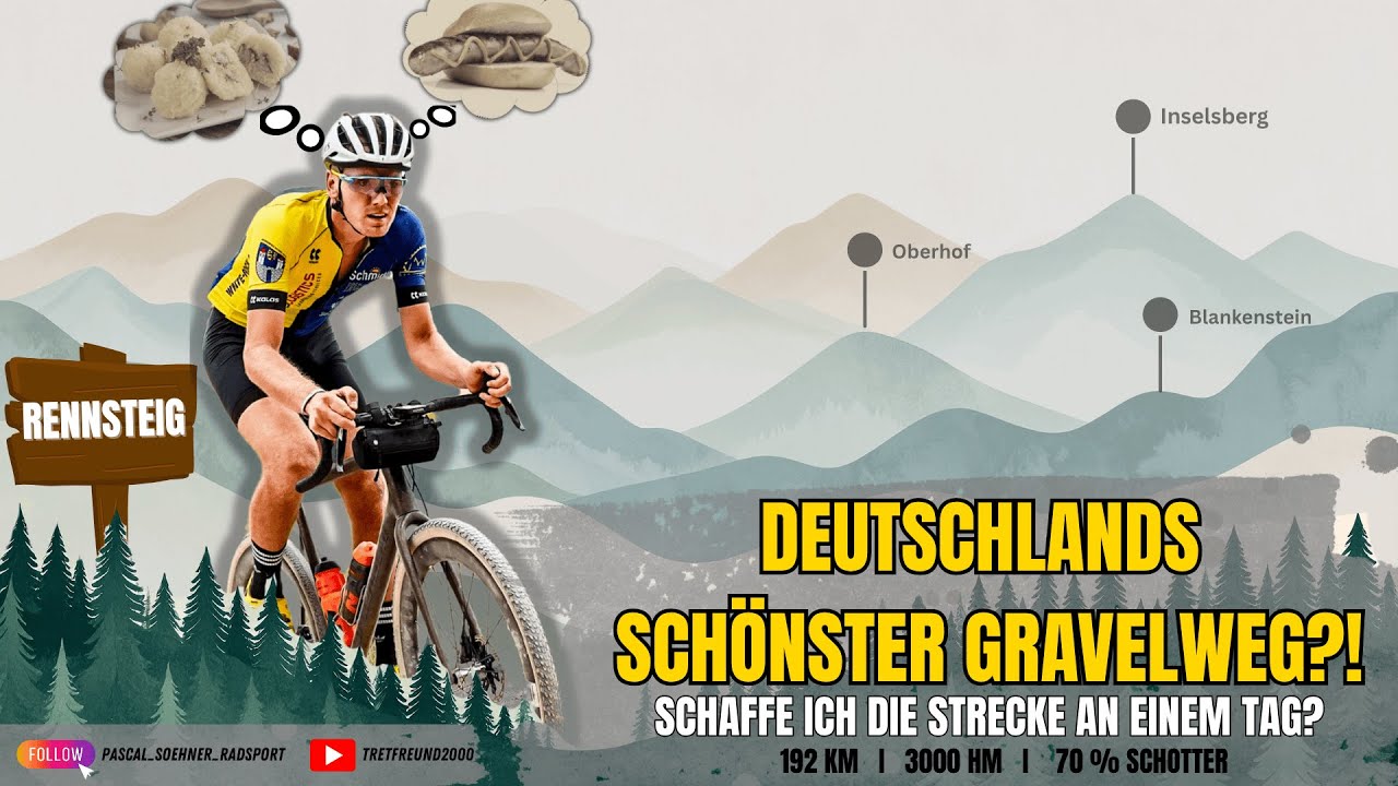 Ein Tag. Knapp 200 km. Unendlich Schotter. – Das Rennsteig-Gravel-Experiment 🚴‍♂️- VLOG