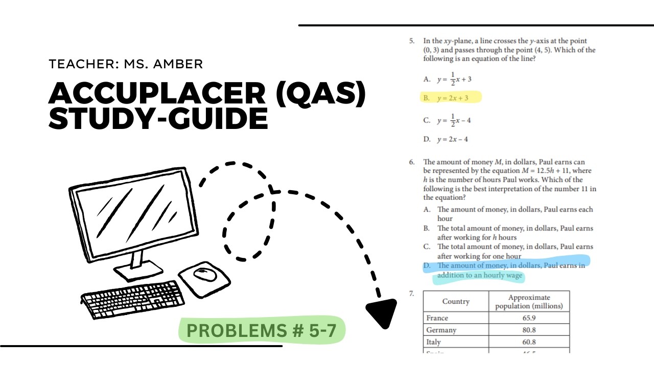 Accuplacer QAS MATH TEST Review Full Study-guide (Part 2)