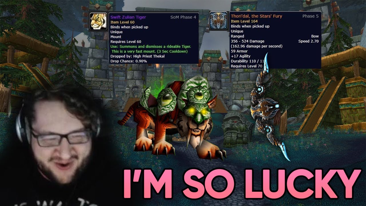 ZULIAN TIGER AND LEGGO BOW IN ONE DAY?? | Bean WoW