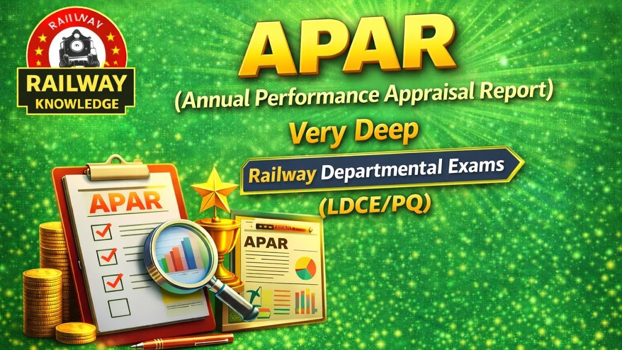APAR (Annual Performance Appraisal Report) !! PART - 01 !! Railway Departmental Exam (LDCE/PQ) !!