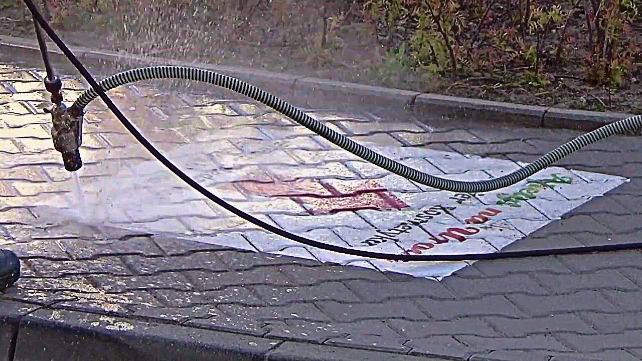 Как удалить краску с тротуара (с помощью гидрошлифовки)