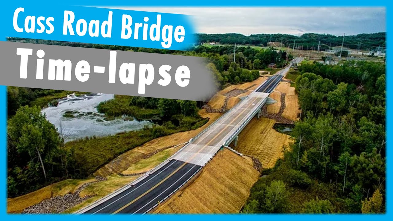 Building the Cass Road Bridge in 5 Minutes | Timelapse