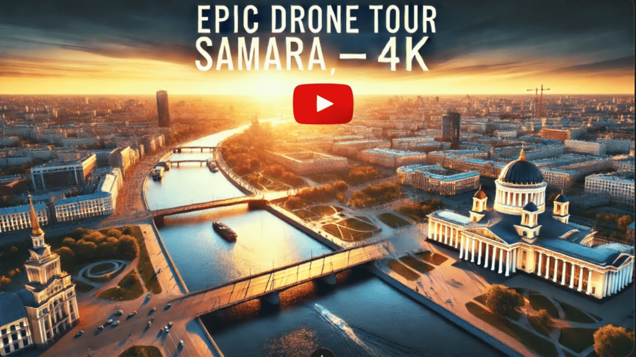 Самара в россии 4k, Полет дрона