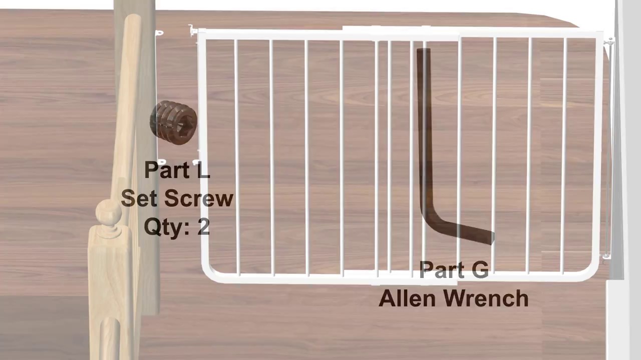 Cardinal Gates Stairway Special Safety Gate Tutorial (Animated) for Models SS-30 and SS-30OD