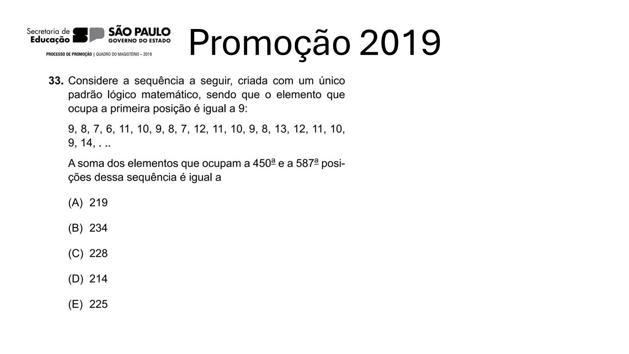 Prova Mérito 2019 - Aplicada em 2025 - Questão 33 - Resto divisão