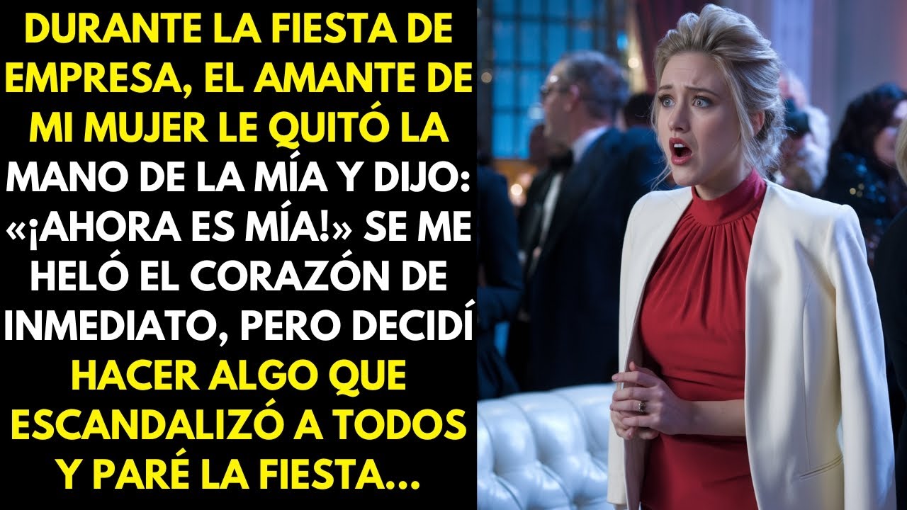 Durante la fiesta de empresa, el amante de mi esposa me tomó de la mano y me dijo “Ella es mía ahora