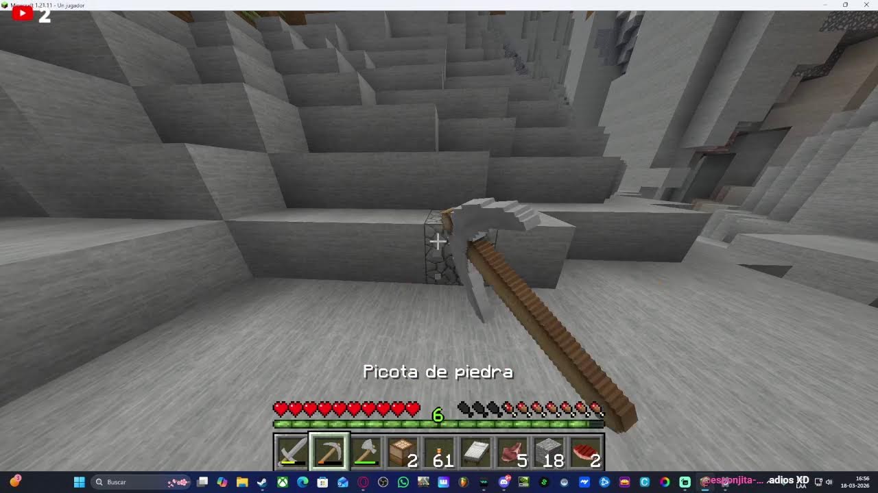Jugando minecraft