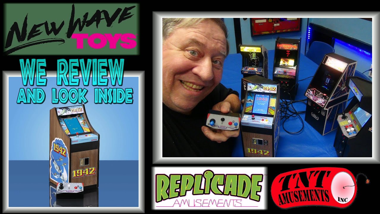 #1670 New Wave Toys REPLICADE 1942 Miniature Arcade Video Game and WHAT'S INSIDE IT!  TNT Amusements