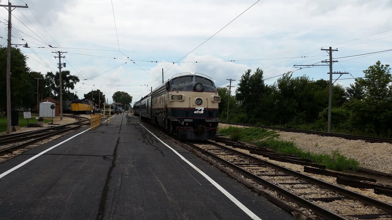 Cab Ride in F9-A BN-1 at the Illinois Railway Museum - 4K