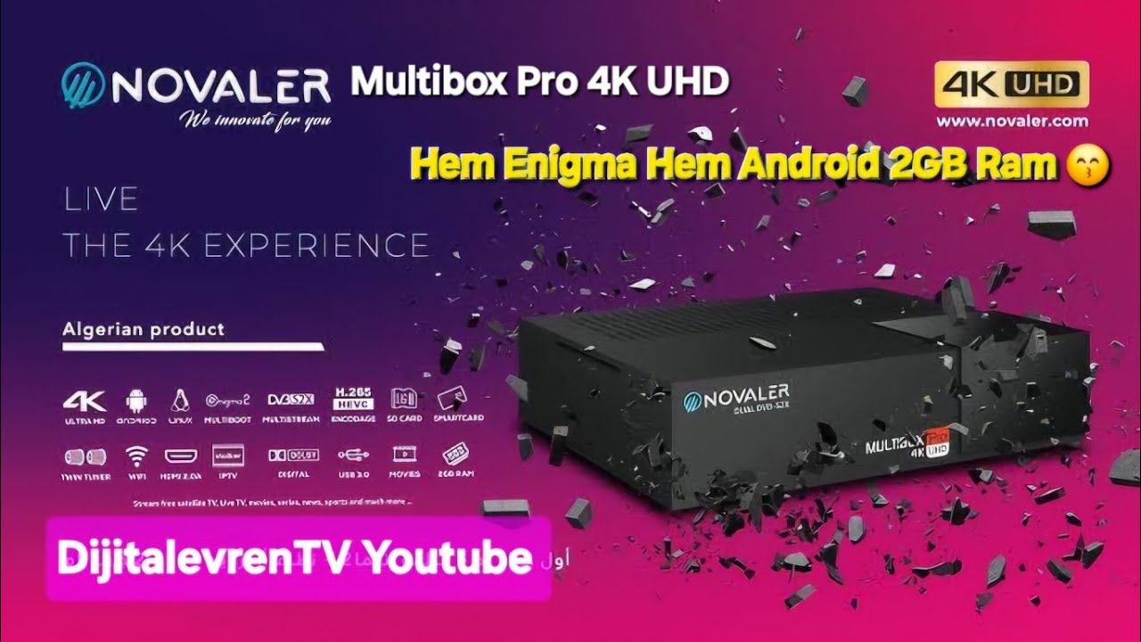 Novaler Multibox Pro 4K Twin Tuner Enigma & Android Çift İşletim Sistemli