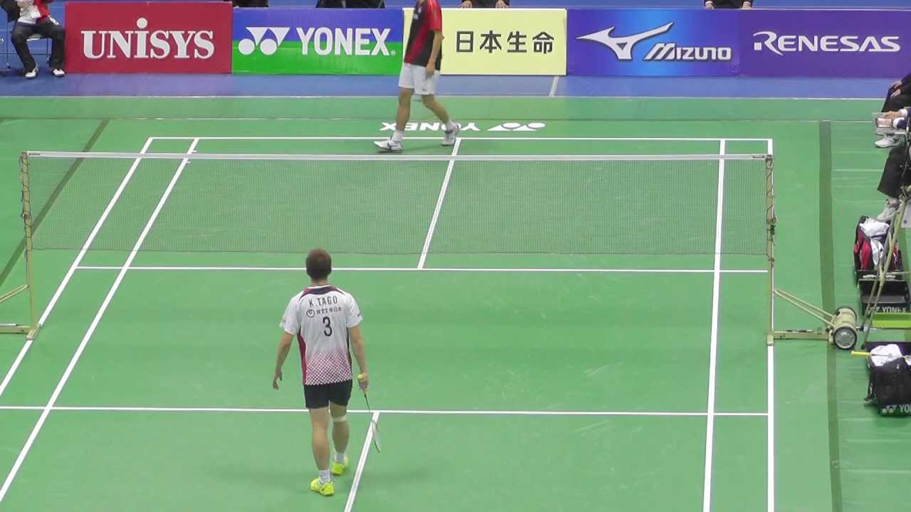 Badminton 全日本総合 準決勝 田児賢一 vs 坂井一将 2012.12.8