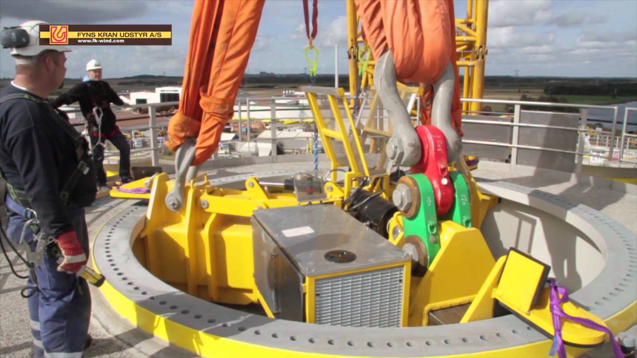 Lifting of Transition Pieces (TP) with adjustable hydraulic yoke.