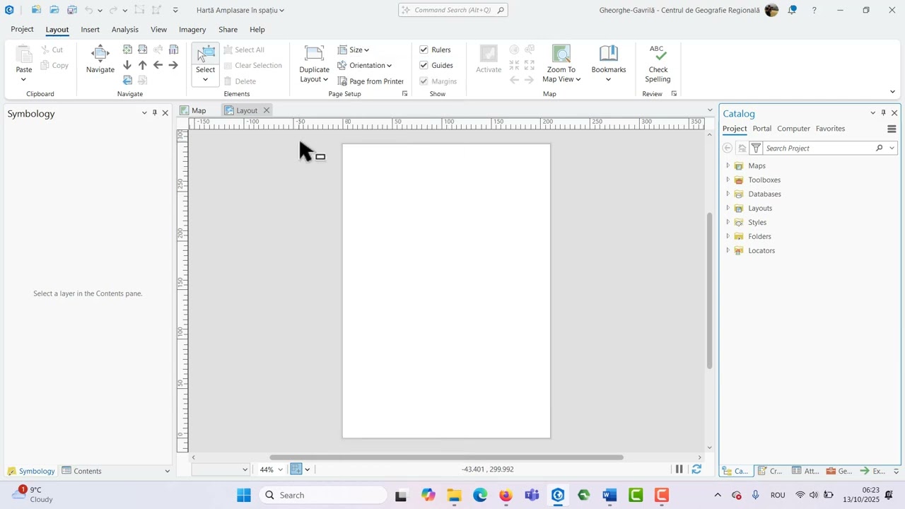 🗺️ 1.8 ArcGIS Pro | Inserare Layout | Insert Layout | Planificare UBB