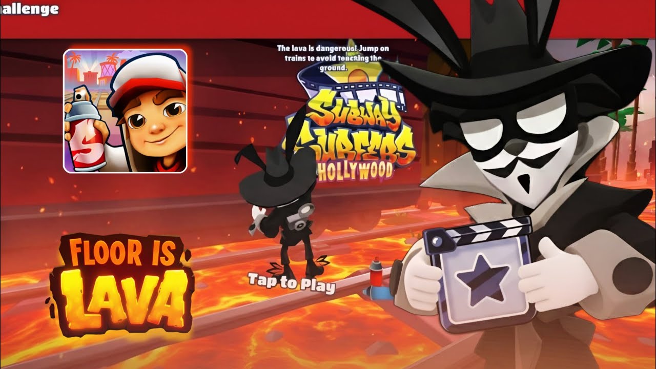 Subway Surfers Floor is Lava 🌋 Challenge but in HOLLYWOOD 2026 🔥🔥