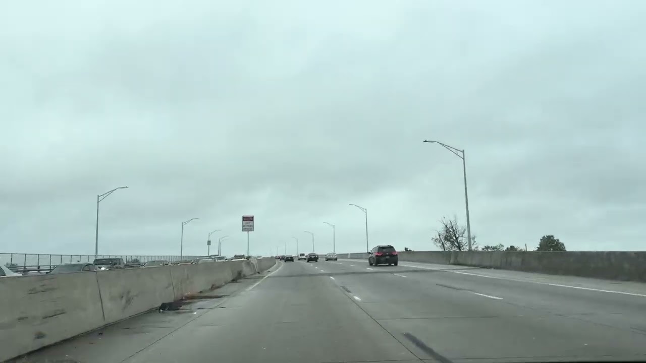 Driving on the Belt Parkway west,Brooklyn,NY