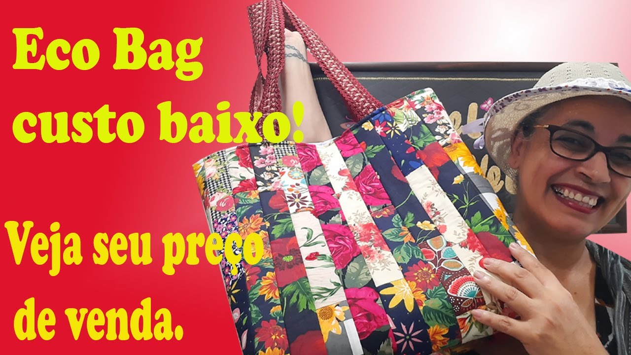 Veja como economizar numa ecobag patchwork