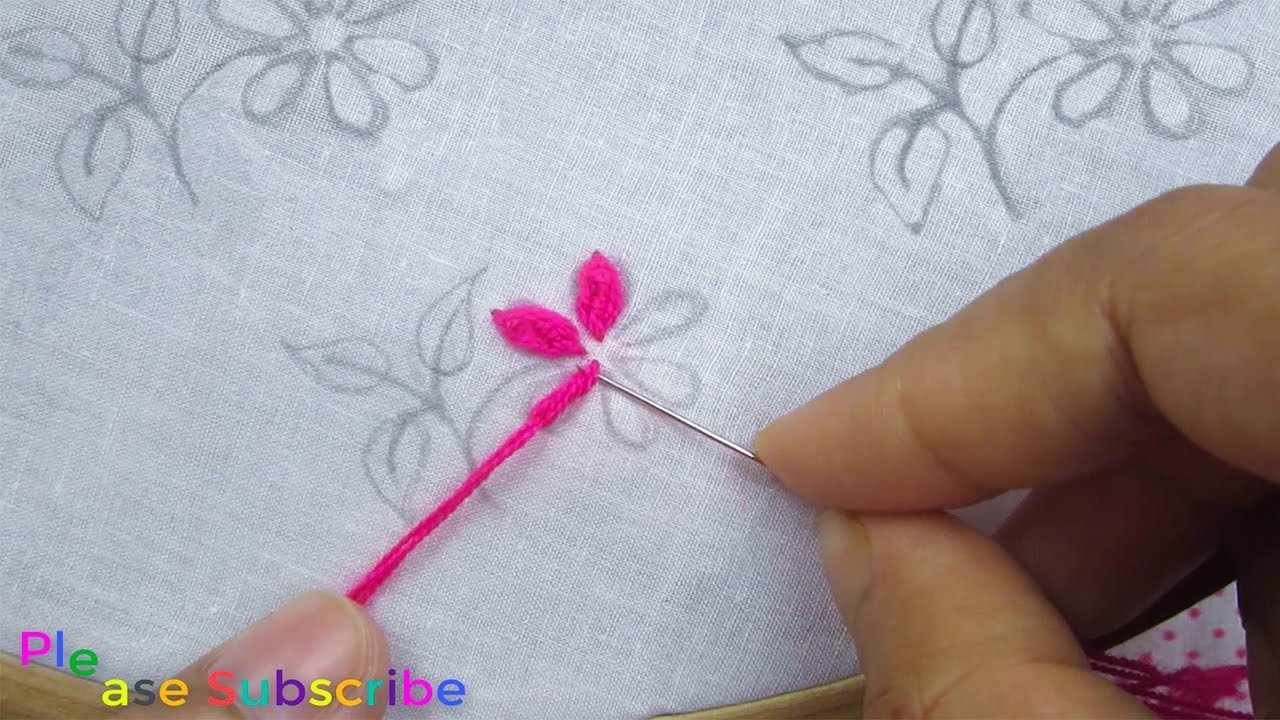 Hand Embroidery, All Over Embroidery Design for Dresses, Easy Flower Embroidery